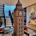 A gingerbread Big Ben made entirely from gingerbread and standing at 4ft 6" tall